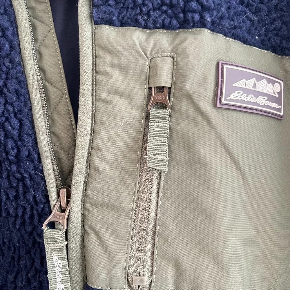 Eddie Bauer Sherpa Fleece Jacket Youth L‎ 14 Outdoor Hiking Gorpcore Cozy Kids